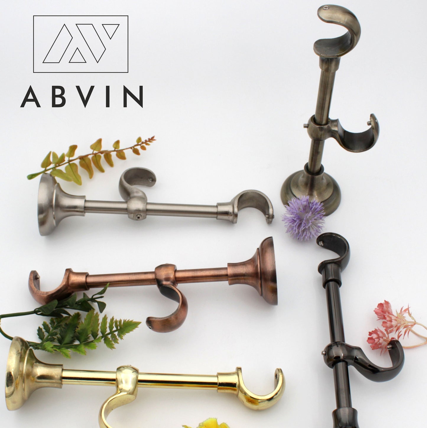 Designer Heavy Supports window finials (for Rod 1 Inch)