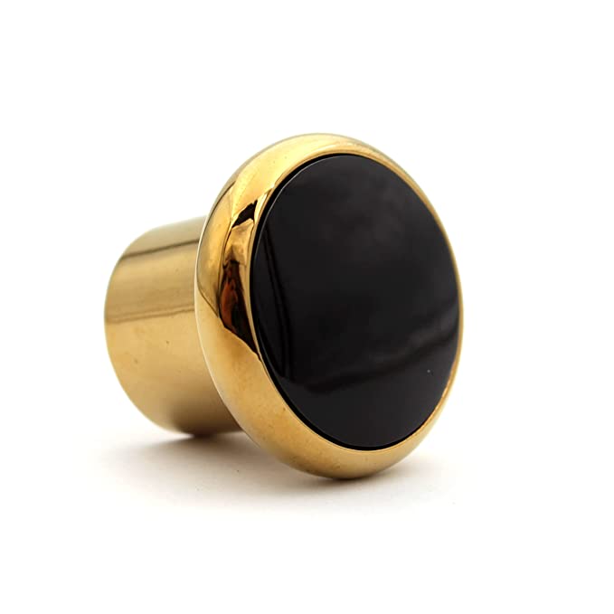 Round Black Gold Knobs Unique Cabinet Pulls, Beautiful Drawer Knobs, Decorative Knobs, Dresser Knobs, Drawer Pulls, Knobs and Pulls - Pack of 1