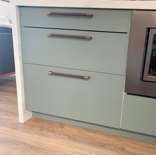 Modern Slim Textured Copper Handles Pulls Cabinet Drawer Dresser Furniture Knob Handle Pulls - 1 pcs ( Not Black)