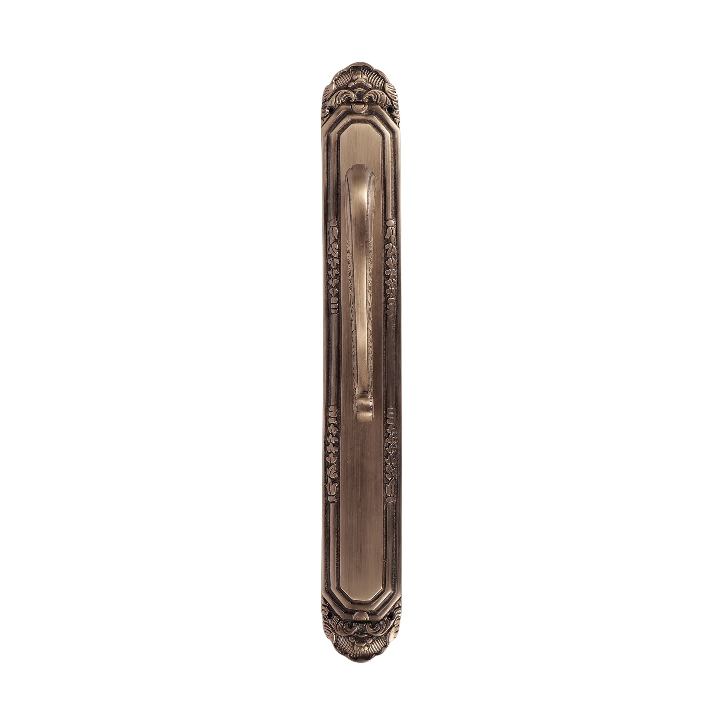 Carving Antique Plate Brass Door Handle: Ornate Entrance Hardware