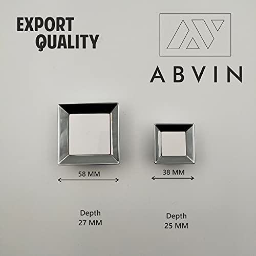 ABVIN White Square Cabinet KNOBS - 1 Pcs