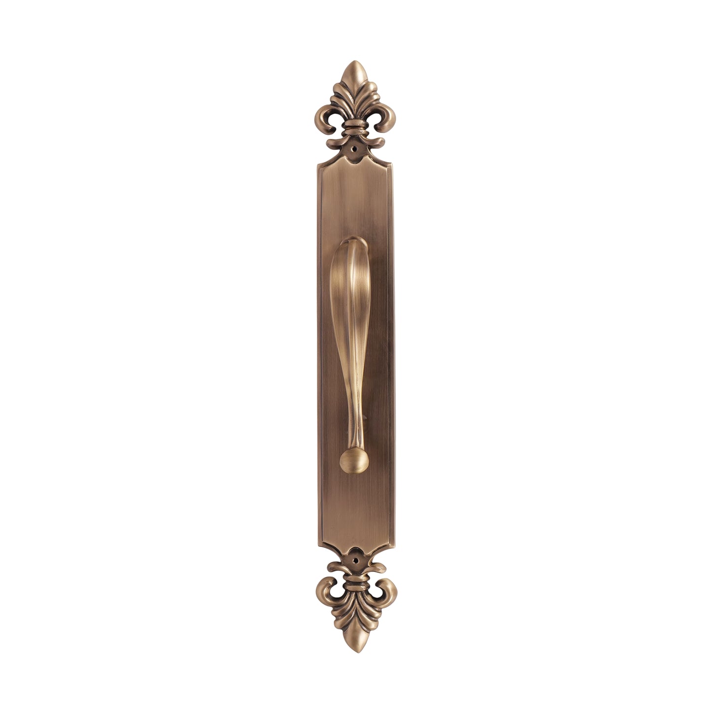 Matt Antique Plate Brass Door Handle: Ornate Entrance Hardware