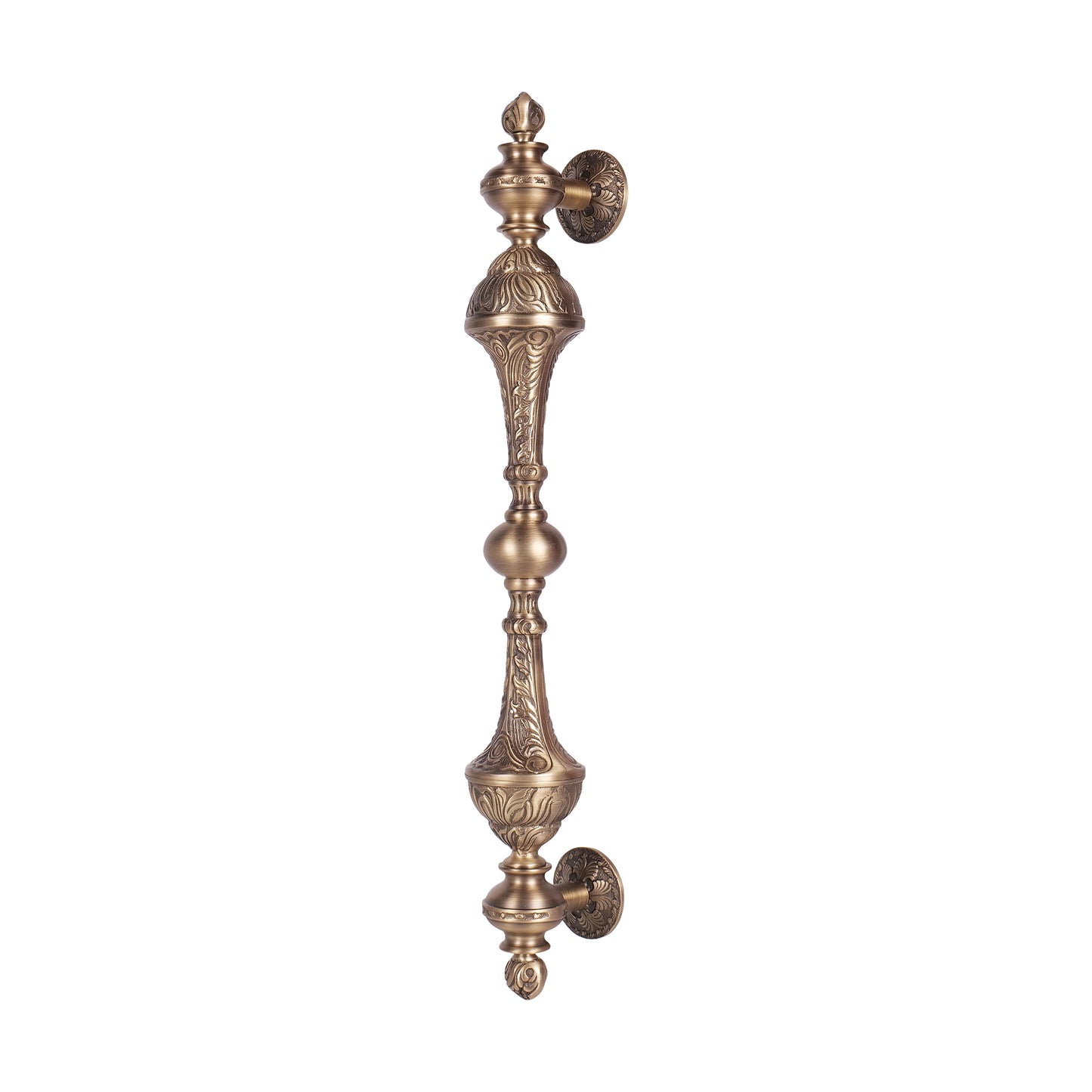 Matt Antique Carving Brass Door Handle: Ornate Entrance Hardware