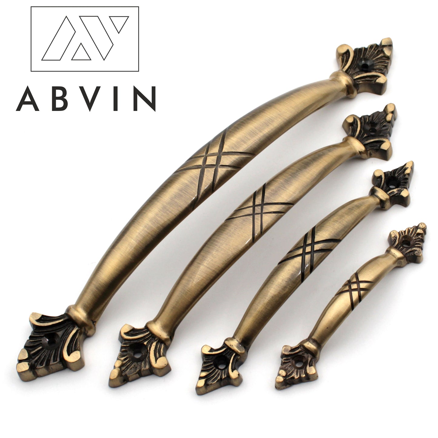 Premium Solid Brass Bar Handles, Modern Cabinet Hardware, Furniture Pulls for Doors, Cabinets, Cupboards & Drawers