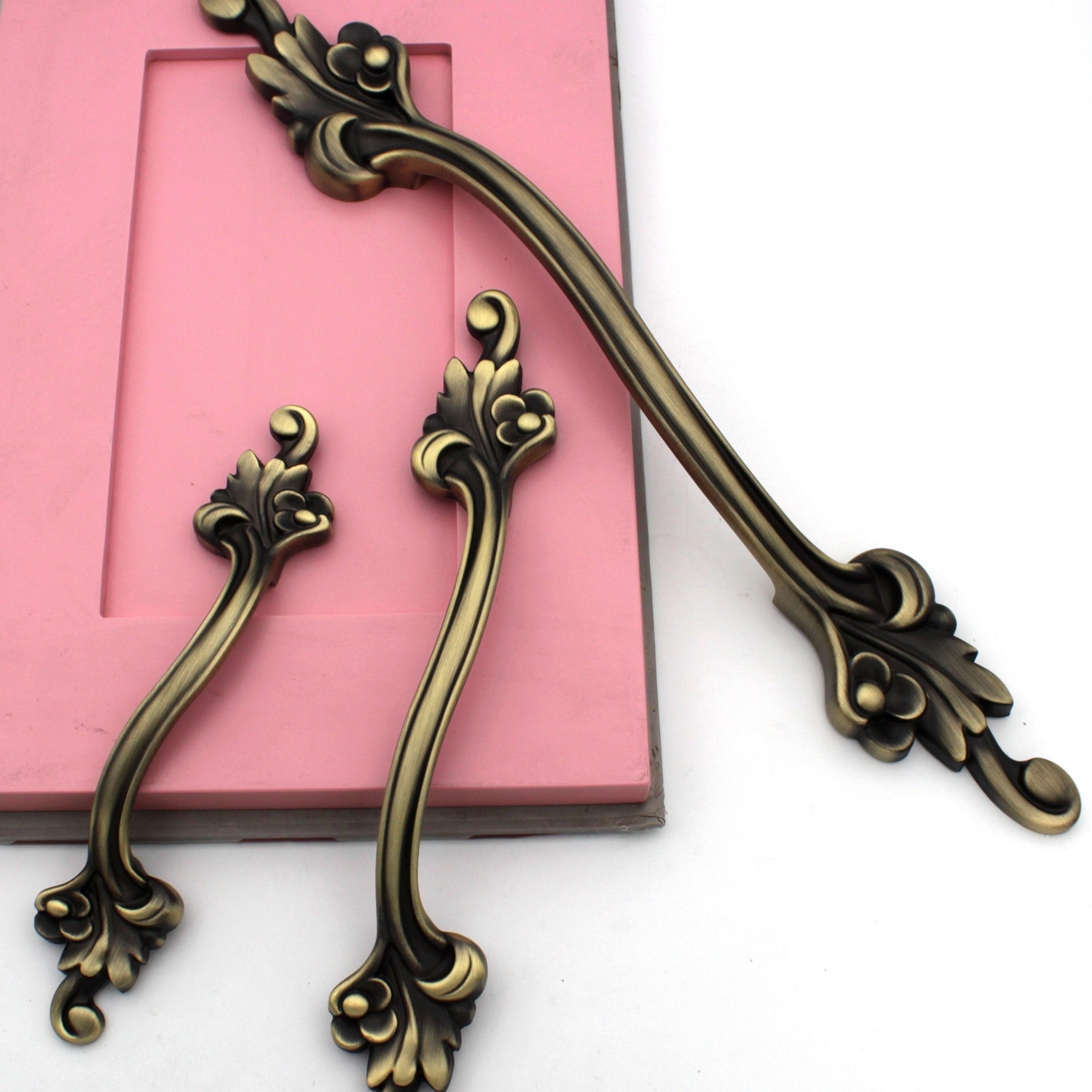 Antique Flower Handles Pulls Cabinet Drawer Dresser Furniture Knob Han – ABVIN