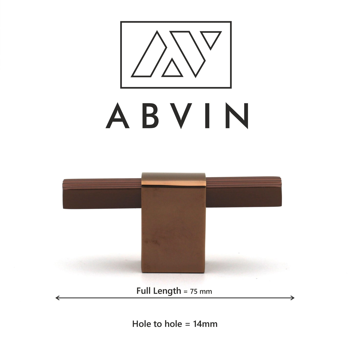 Modern Lining Dual Copper Finish Cabinet Handle - Sold Individually