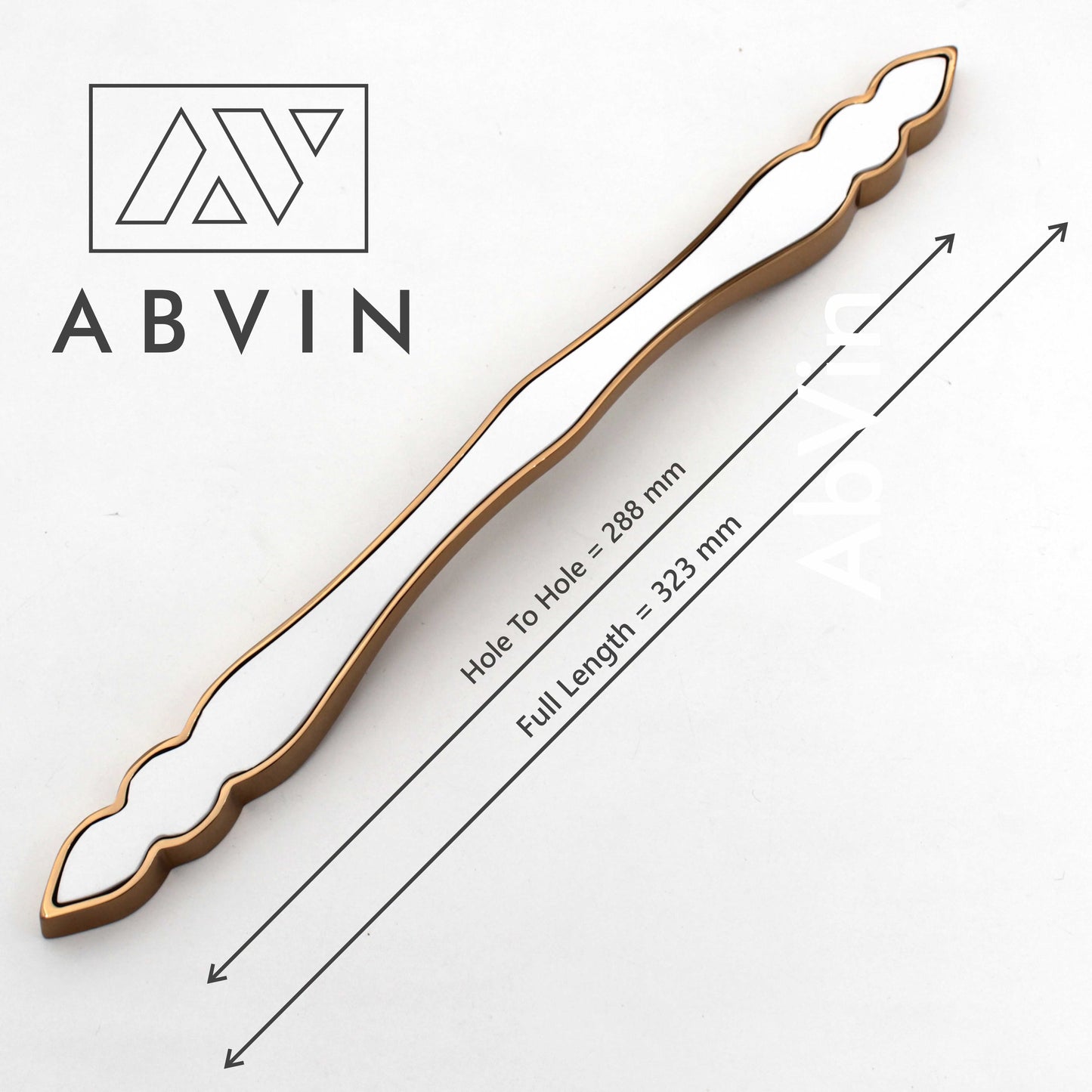 ABVIN White Gold Bar Handles, Modern Cabinet Hardware, Furniture Pulls -01 piece