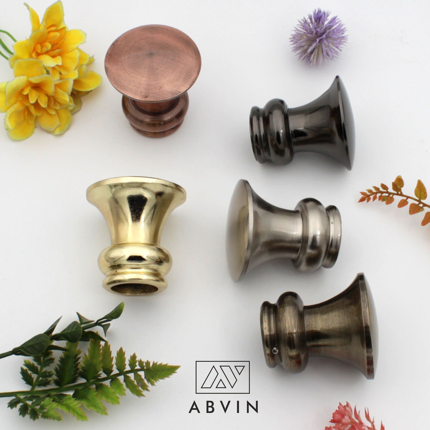 Designer Heavy Supports window finials (for Rod 1 Inch)