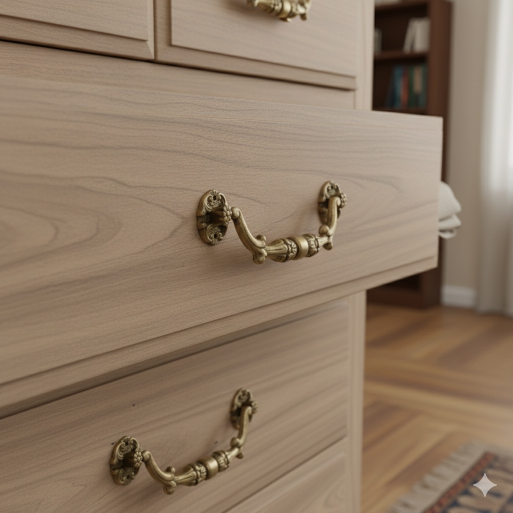 ABVIN Pure Brass Vintage Antique Carving Drop Bail Pull Ring Dresser Drawer Pulls Handles Antique Bronze Rustic Cabinet Knobs