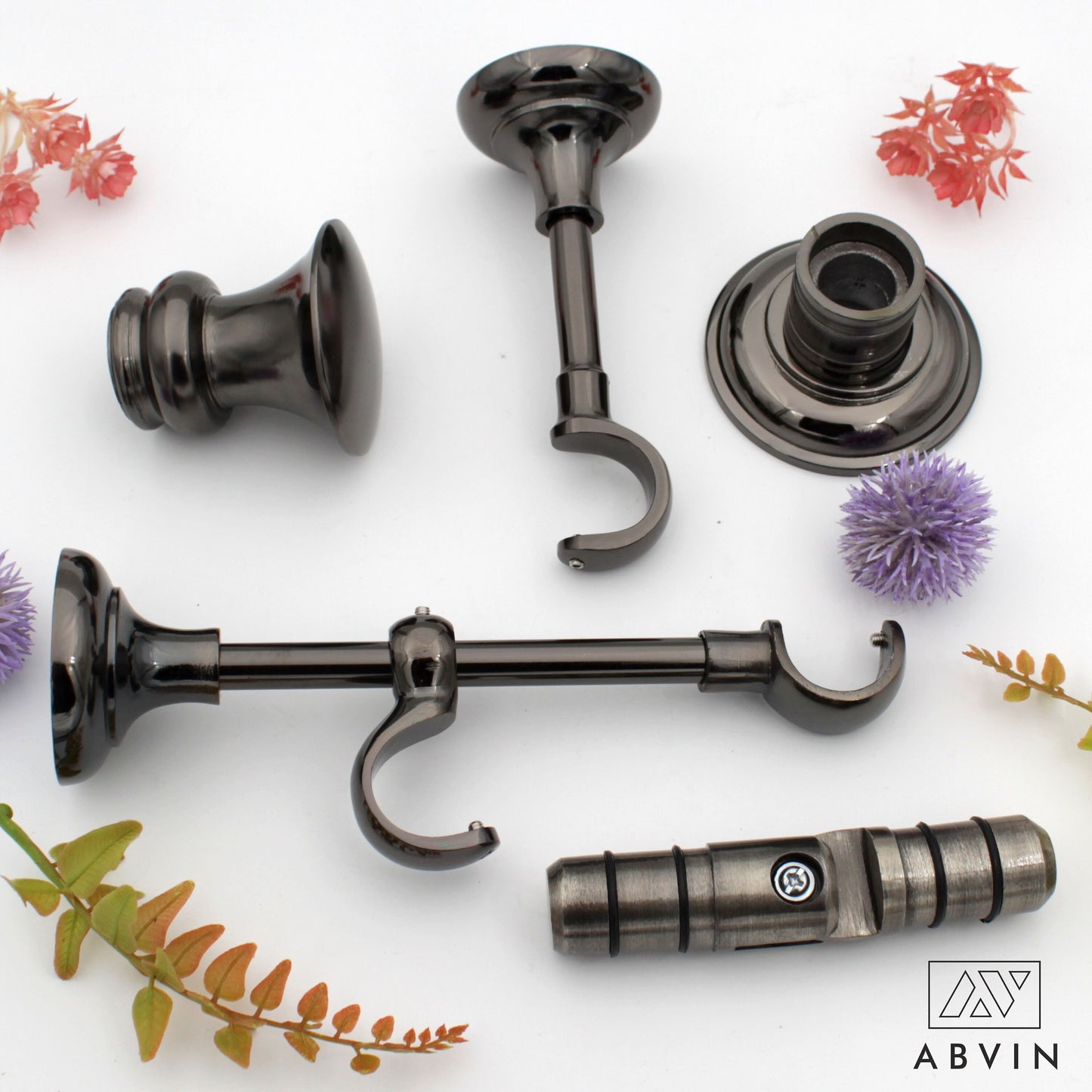 Designer Heavy Supports window finials (for Rod 1 Inch)