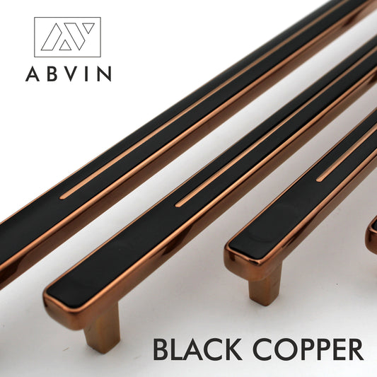 Modern Black Copper Handles Pulls Cabinet Drawer Dresser Furniture Knob Handle Appliance Pulls - 1 pcs