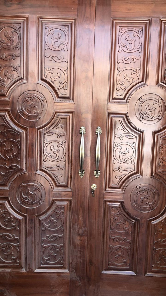 ABVIN Pure Brass Flower Design look Modern Solid Long Pull Bar Handles For Doors Cabinets Cupboards Drawers