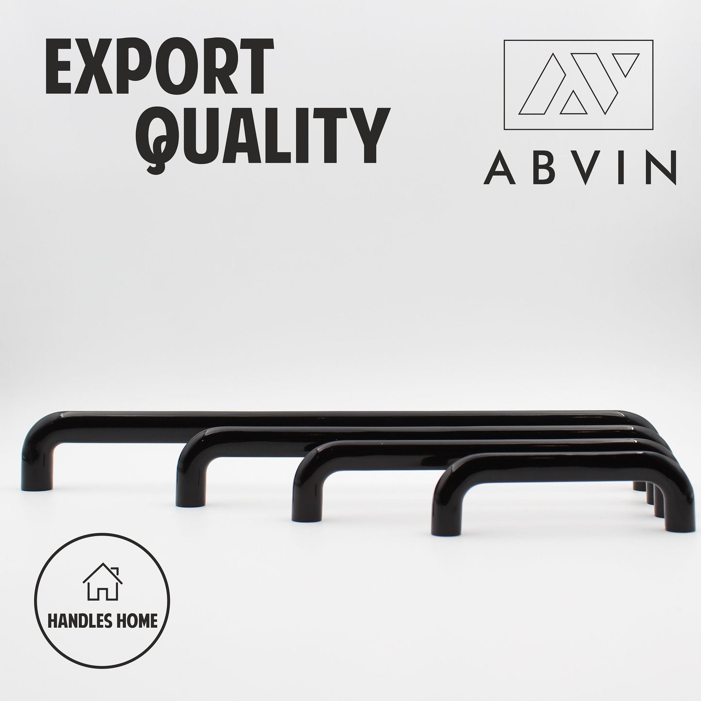 PREMIUM Black shiny Modern Solid Long Pull Bar Handles For Doors Cabinets Cupboards Drawers Appliance Pulls