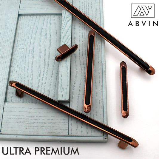 Luxury Modern Unique Black Copper Handles Pulls Cabinet Drawer Dresser Furniture Knob Handle Appliance Pulls 1 piece