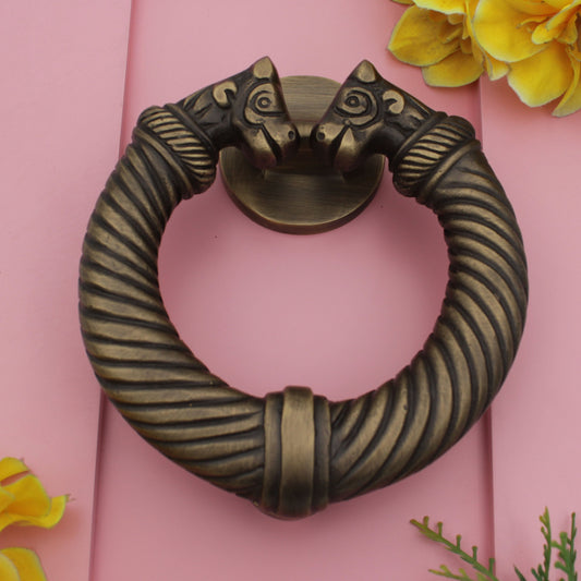 Horse door knocker in brass front door knocker beautiful front door décor Unique Front Door Furniture