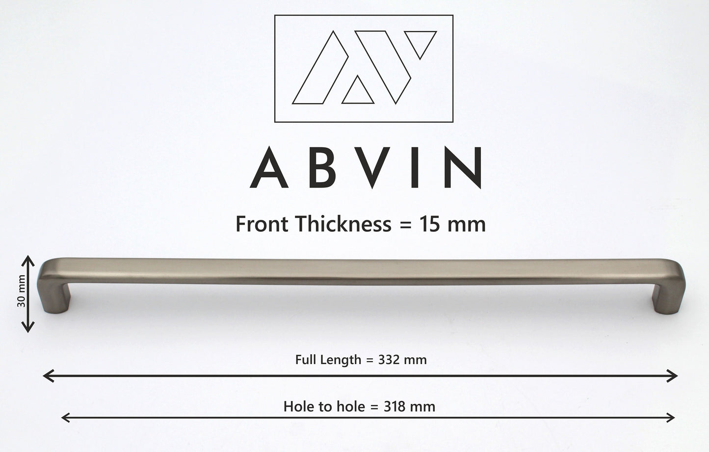 ABVIN PREMIUM Curve Matt Modern Solid Long Pull Bar Handles For Doors Cabinets Cupboards Drawers