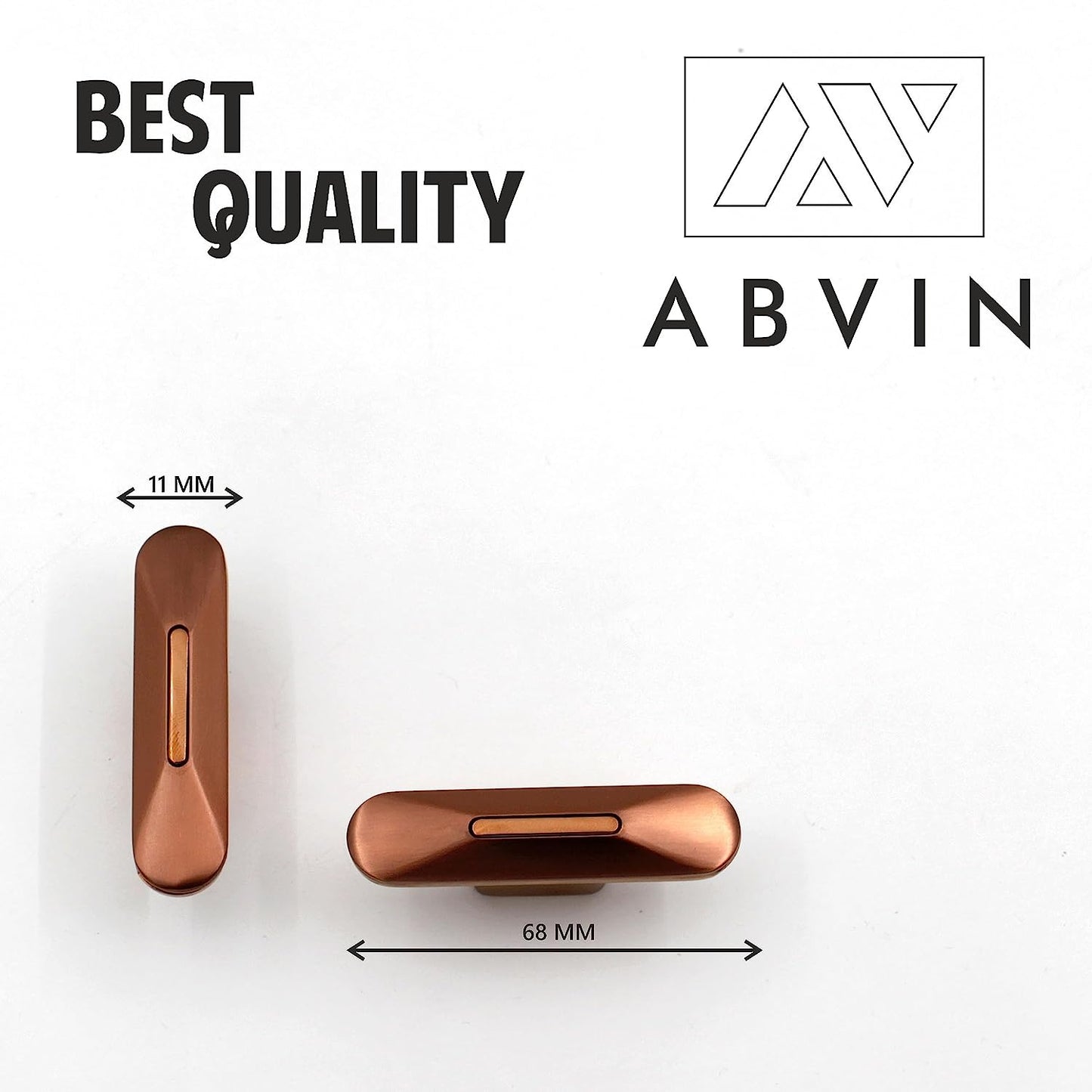 ABVIN Premium Dual Copper Handles, Modern Gold Cabinet Hardware, Furniture Pulls for Doors Cabinets Cupboards Drawers (1 pcs) (T Knob)