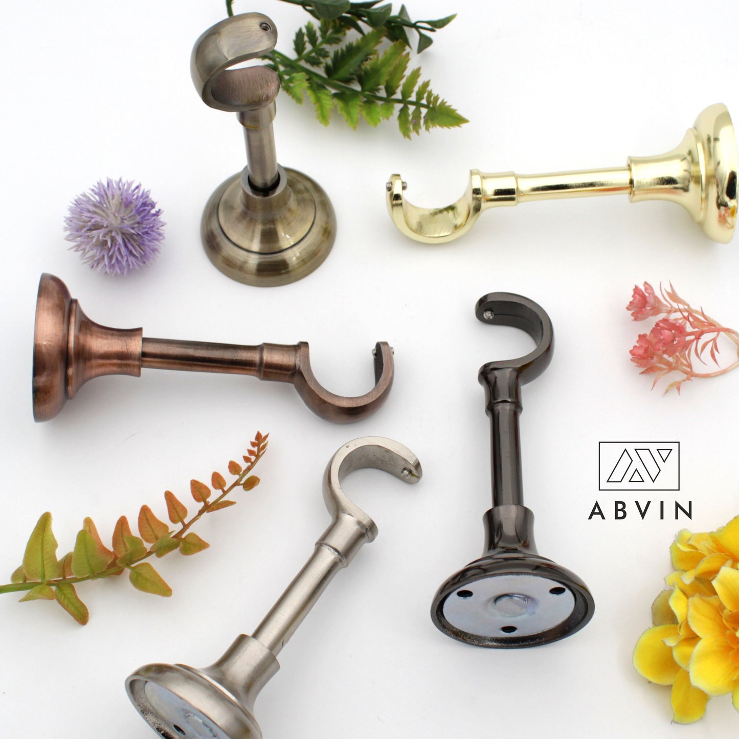 Designer Heavy Supports window finials (for Rod 1 Inch)