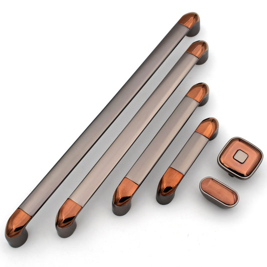 Modern Grey Copper Handles Pulls Cabinet Drawer Dresser Furniture Knob Handle Appliance Pulls - 1 pcs
