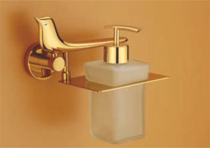 Sparrow Pure Brass PVD GOLD Bathroom Accessories Soap dishes, toilet paper holder, towels holder, hooks , Soap Dispenser