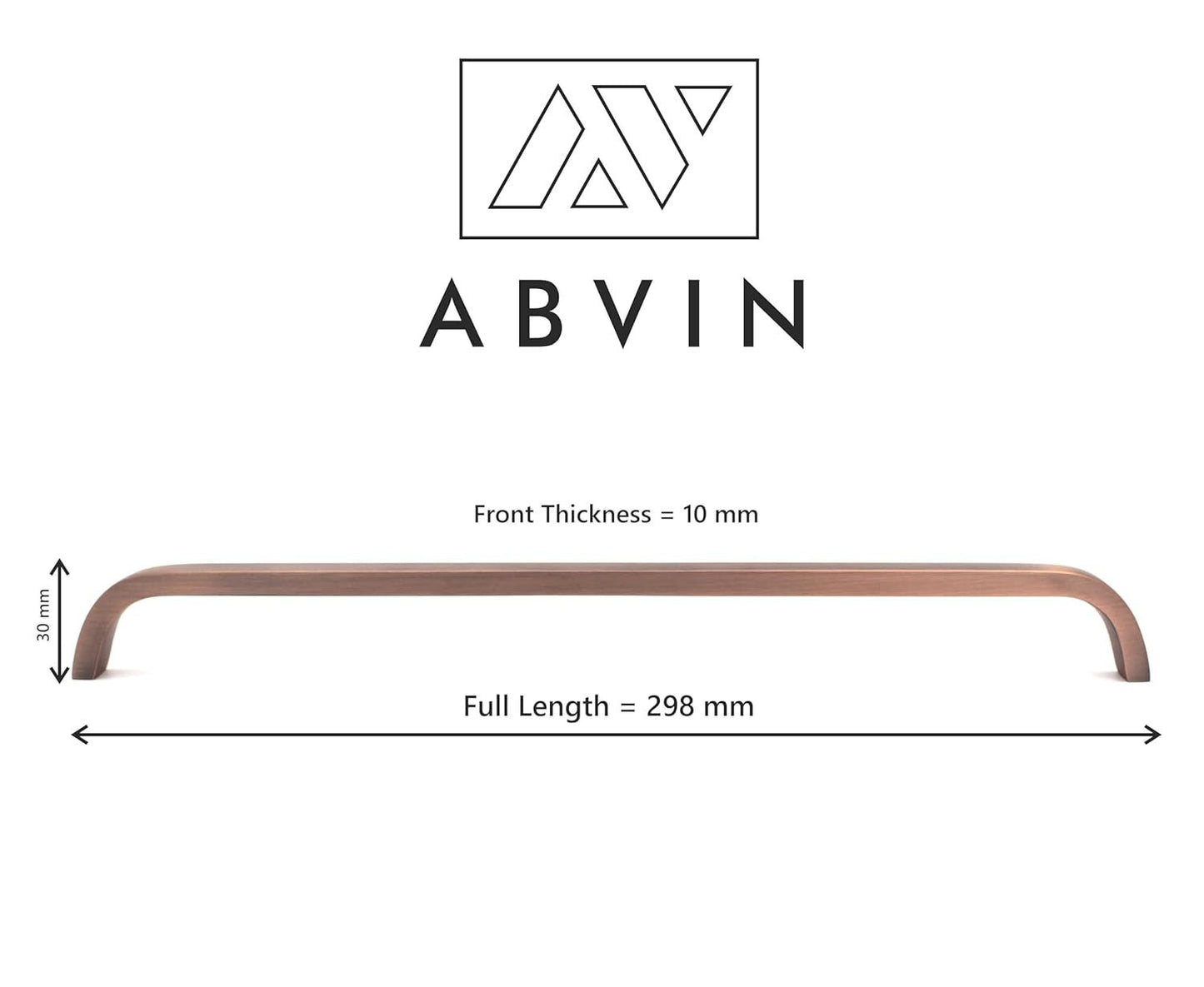 Premium Matt Copper Thin Matt Solid Brass Bar Handles, Modern Cabinet Hardware, Furniture Pulls for Doors, Cabinets, Cupboards Drawers