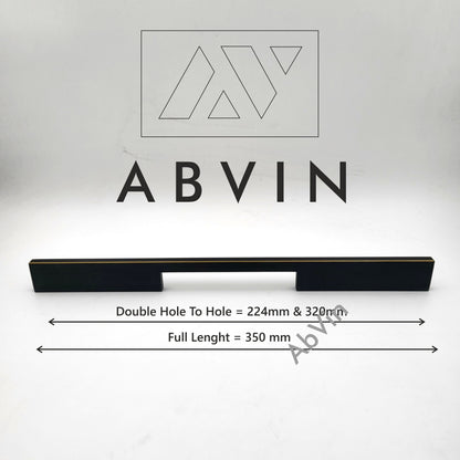 PREMIUM Black Matt Gold Modern Solid Long Pull Bar Handles For Doors Cabinets Cupboards Drawers
