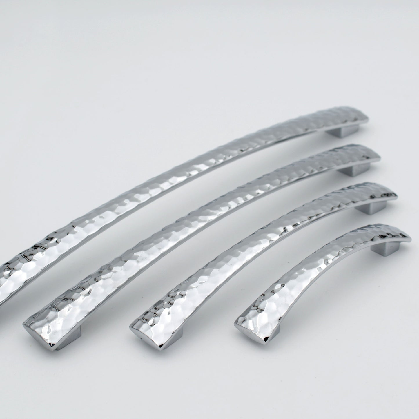 ABVIN PREMIUM Hammered Chrome Nickle Modern Solid Long Pull Bar Handles For Doors Cabinets Cupboards Drawers