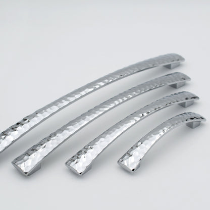 ABVIN PREMIUM Hammered Chrome Nickle Modern Solid Long Pull Bar Handles For Doors Cabinets Cupboards Drawers