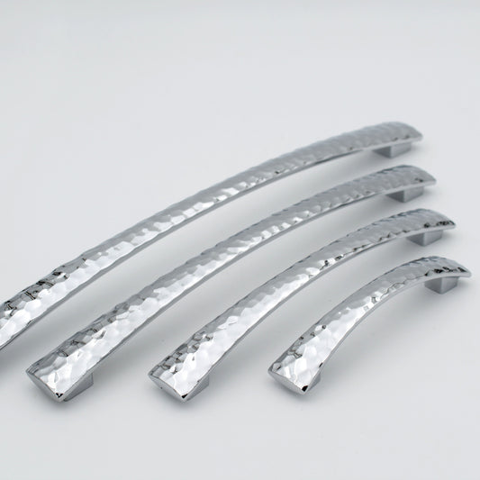 ABVIN PREMIUM Hammered Chrome Nickle Modern Solid Long Pull Bar Handles For Doors Cabinets Cupboards Drawers