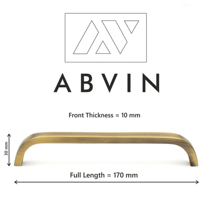 Premium Thin Matt Solid Brass Bar Handles, Modern Gold Cabinet Hardware, Furniture Pulls for Doors, Cabinets, Cupboards & Drawers