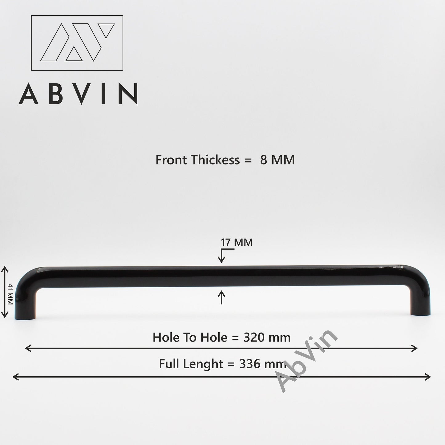 PREMIUM Black shiny Modern Solid Long Pull Bar Handles For Doors Cabinets Cupboards Drawers Appliance Pulls