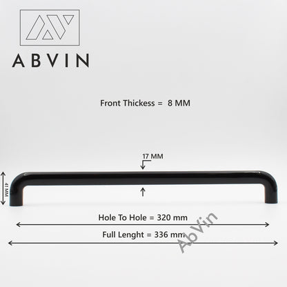 PREMIUM Black shiny Modern Solid Long Pull Bar Handles For Doors Cabinets Cupboards Drawers Appliance Pulls