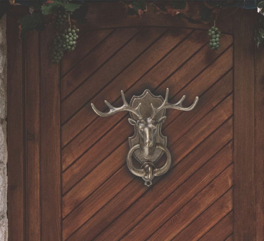 STAG door knocker in brass / brass knocker  Brass front door knocker | beautiful front door décor | Unique Front Door Furniture