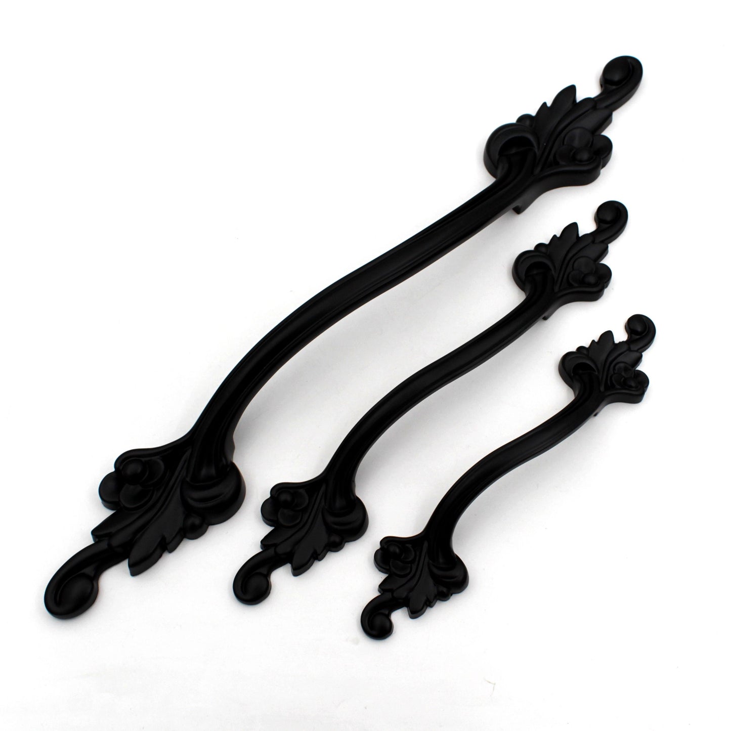Antique Flower Handles Pulls Cabinet Drawer Dresser Furniture Knob Handle Pulls Matt Dark - 1 pcs
