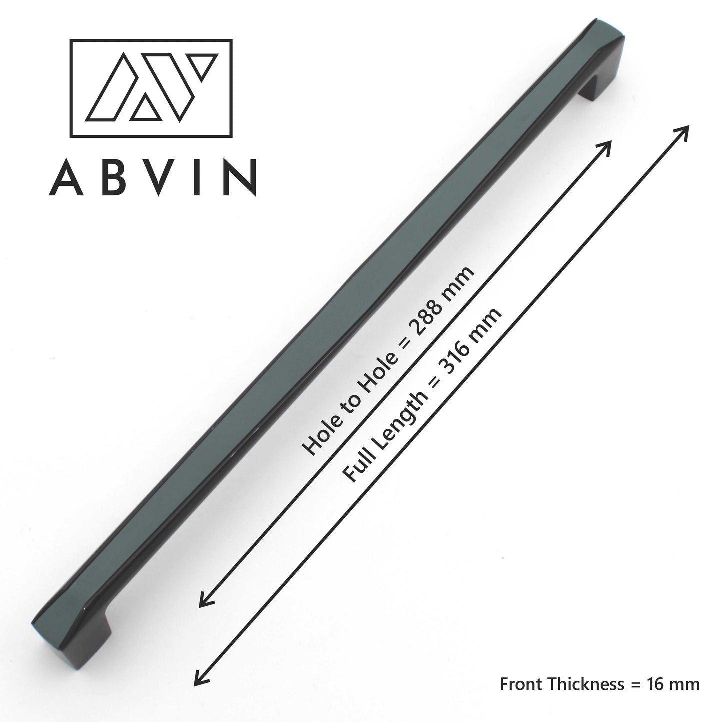 ABVIN Black Green Handles, Modern  Cabinet Hardware, Furniture Pulls for Doors, Cabinets, Cupboards & Drawers
