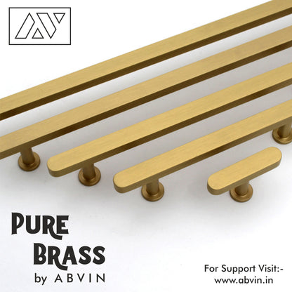 Modern Solid Brass Cabinet Bar Pull Handles Drawer Dresser Furniture Knob Handle Appliance Pulls Gold Kitchen cupboard - 1 pcs