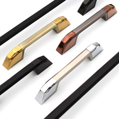 Modern Dual Tone Handles Pulls Cabinet Drawer Dresser Furniture Knob Handle Pulls - 1 pcs