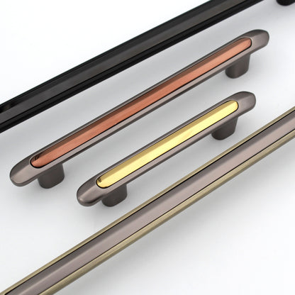 Modern Dual Tone Handles Pulls Cabinet Drawer Dresser Furniture Knob Handle Pulls - 1 pcs