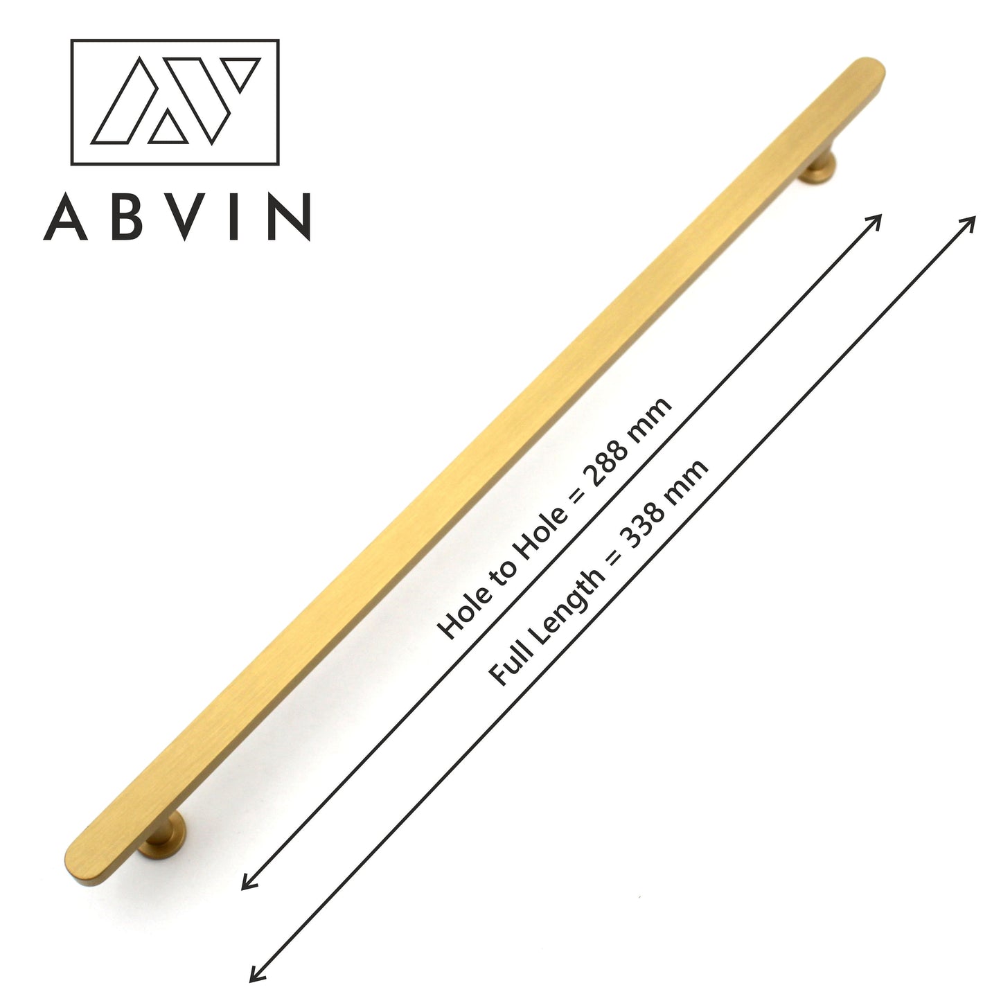 Modern Solid Brass Cabinet Bar Pull Handles Drawer Dresser Furniture Knob Handle Appliance Pulls Gold Kitchen cupboard - 1 pcs