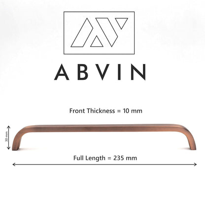 Premium Matt Copper Thin Matt Solid Brass Bar Handles, Modern Cabinet Hardware, Furniture Pulls for Doors, Cabinets, Cupboards Drawers