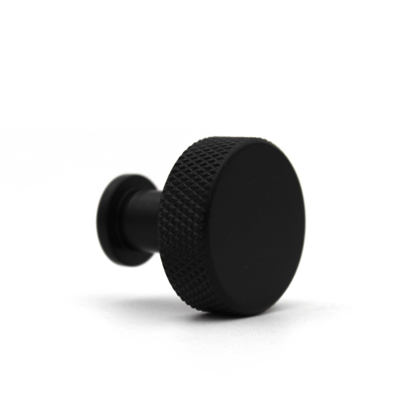 ABVIN Premium Brass Black Knurled Knobs Handles, Furniture Pulls Cabinets Cupboards Drawers knob (1 pcs)