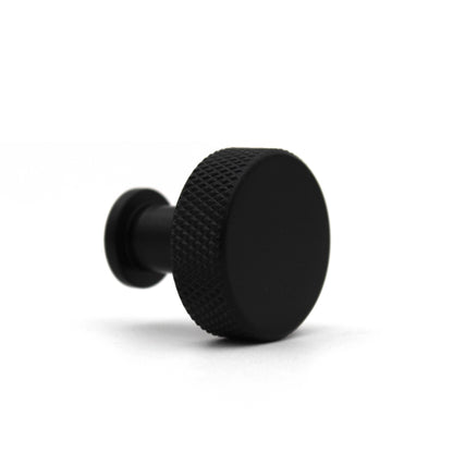 ABVIN Premium Brass Black Knurled Knobs Handles, Furniture Pulls Cabinets Cupboards Drawers knob (1 pcs)