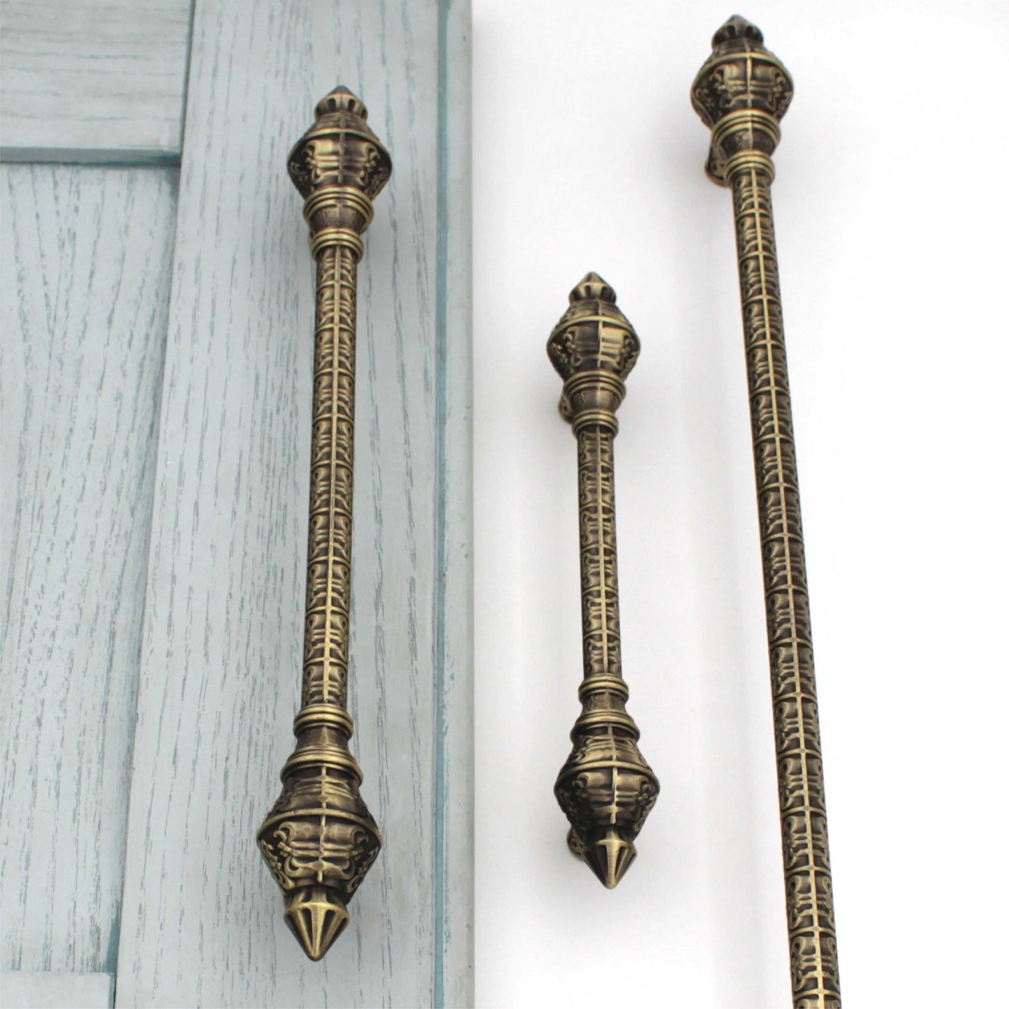 Rajwadi Antique Handles Pulls Cabinet Drawer Dresser Furniture Knob Handle Pulls Matt Dark Gold - 1 piece