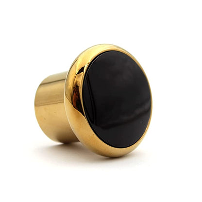 Round Black Gold Knobs Unique Cabinet Pulls, Beautiful Drawer Knobs, Decorative Knobs, Dresser Knobs, Drawer Pulls, Knobs and Pulls - Pack of 1