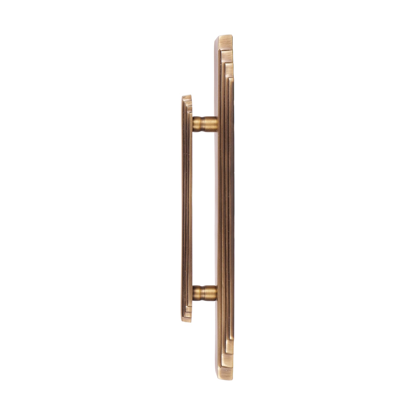 Matt Bronze Plate Brass Door Handle: Ornate Entrance Hardware