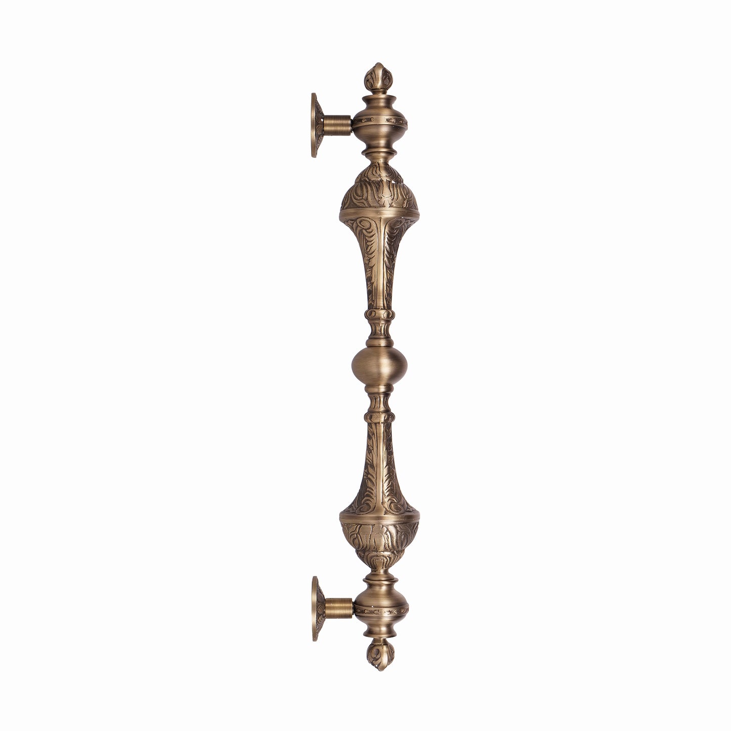 Matt Antique Carving Brass Door Handle: Ornate Entrance Hardware