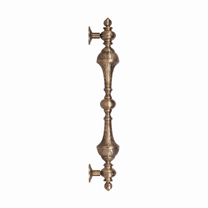 Matt Antique Carving Brass Door Handle: Ornate Entrance Hardware