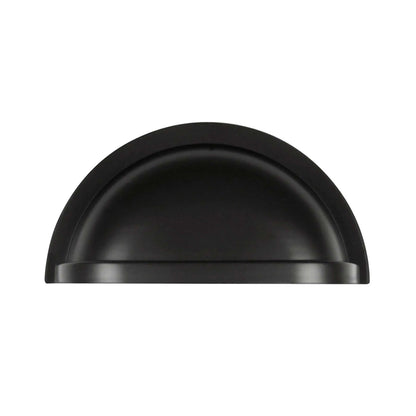 Matt Black Classical Cup Pulls Cabinet Handles for Hardware Cabinets, Cupboards and Drawers - 1 pcs
