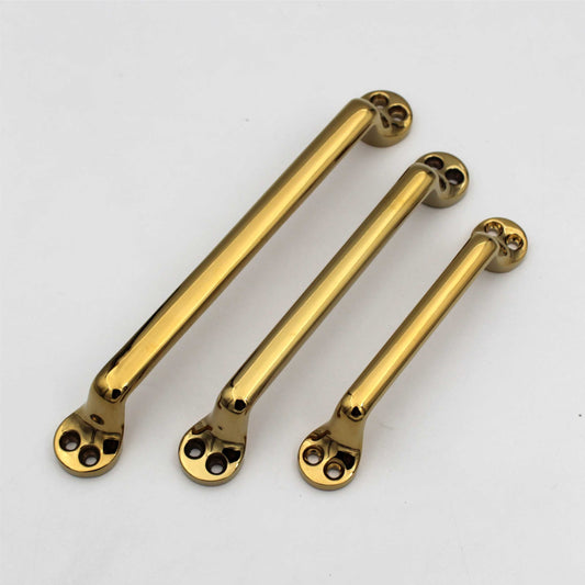 ABVIN PVD Glossy Gold Vintage Bar Handles Outer Screws for Doors and Cabinets , Modern Gold Cabinet Hardware, Furniture Pulls for Doors, Cabinets, Cupboards & Drawers ( 1 pcs )