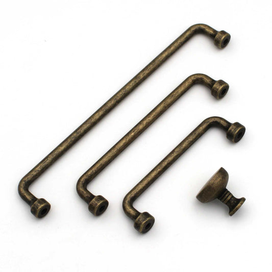 Solid Antique Finish Cabinet Pull Handle – Brass Antique Finish | Modern Bar Handle for Kitchen, Drawer & Wardrobe (1 Pc)